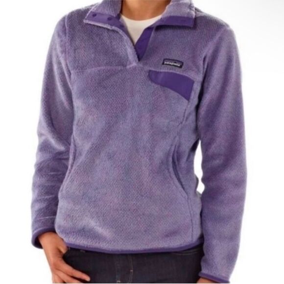 PATAGONIA | Light Purple Re-Tool Snap-T Pullover Fleece Sweater Women’s Size S - Picture 1 of 9